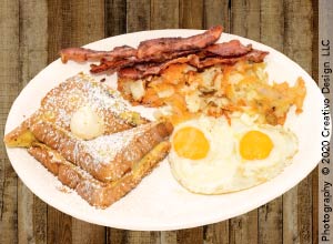 Classic American breakfast slam — American cuisine at Lookin Good Restaurant